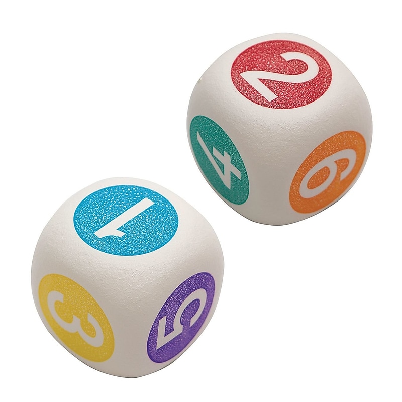 Gator Skin Foam Dice, Multicolored, 2/Pack (W14670) image 1