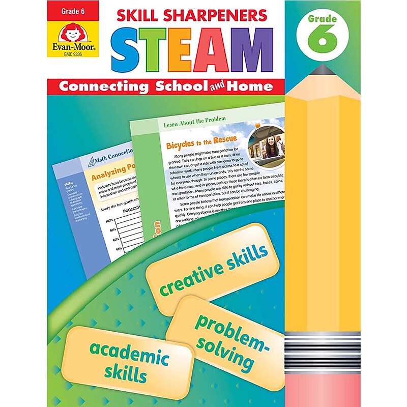 Evan-Moor Educational Publishers Skill Sharpeners STEAM, Grade 6 (EMC9336) image 1