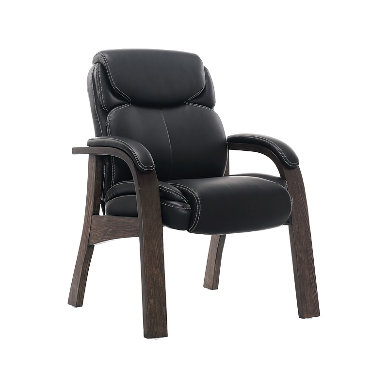 La-Z-Boy Warren Bonded Leather Guest Chair, Black (60063S) image 1