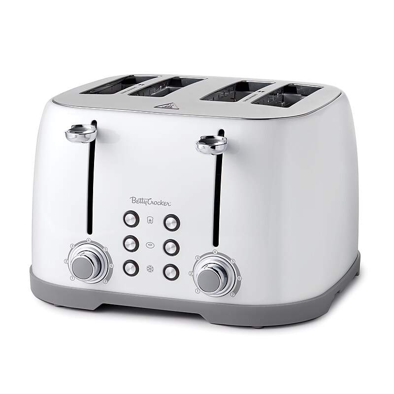 Betty Crocker 4-Slice Pop-Up Toaster, White (BC-4624W) image 1