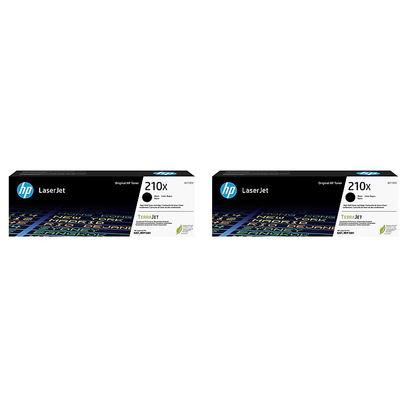 HP 210X Black High Yield Toner Cartridge, 2/Pack (W210X2PK-VB) image 1