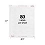 Staples Laser/Inkjet Address Labels, 1/2" x 1 3/4", Clear, 80 Labels/Sheet, 50 Sheets/Pack, 4000 Labels/Box (ST18080-CC)~#|#~1AAE47F1-6A3A-4B97-88DDB22AEE73AE11_sc7