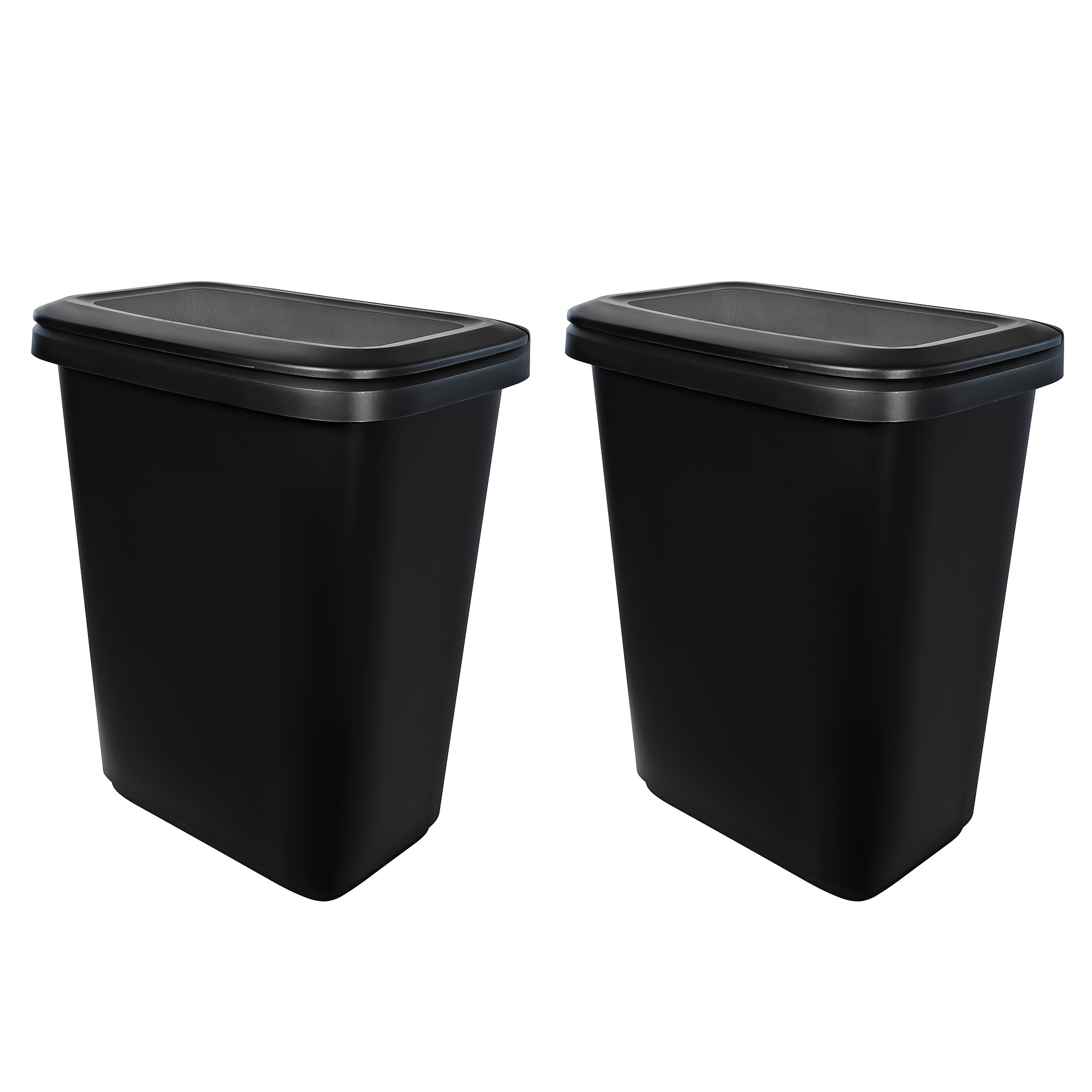 Hefty Dual Function XL Trash Can, 20.4 Gallons, Black, 2/Pack (HFTCOM2280075-2) Sansujyuku sansujyuku.com