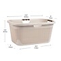 Mind Reader 10-Gallon Laundry Basket, Plastic, Ivory (40FABASK-IVO)~#|#~1AB8BE8B-EB15-4A40-8BE8823ACC3024C0_sc7