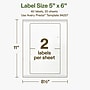 Avery Hemp Rectangle Laser/Inkjet Multipurpose Labels, 5" x 6", Off-White (40/Pack)~#|#~1AB8F3AB-E2CB-4738-B509597C064FAFB5_sc7