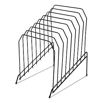 Universal Wire Tiered File Sorter, 8 Sections, Letter to Legal Size Files, 8" x 10.5" x 12.5", Black (UNV20070)