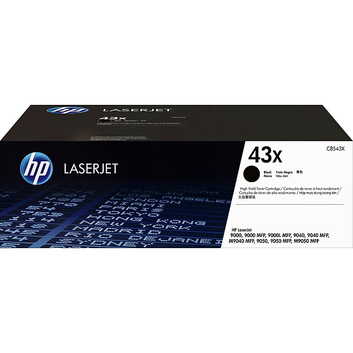 HP 43X Black High Yield Toner Cartridge, Prints Up to 30,000 Pages