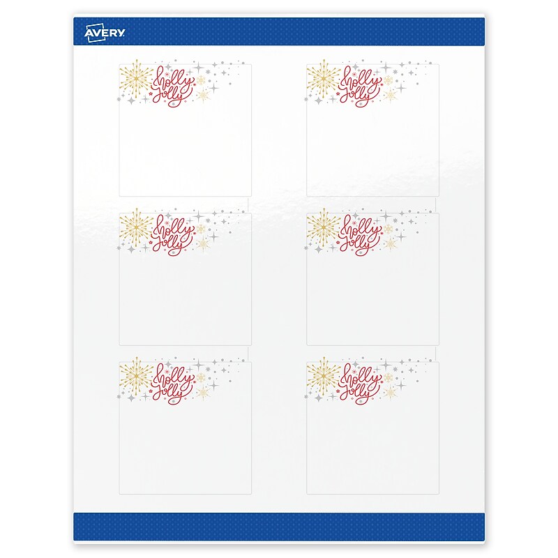 Avery Square Multipurpose Labels, 3" x 3", White, 60/Pack (19479370424) image 1