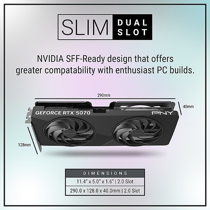 PNY GeForce RTX 5070 NVIDIA PCI EXPRESS 5.0 12GB GDDR7 Gaming