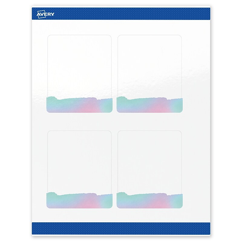 Avery Laser/Inkjet Rectangle Multipurpose Labels, 4" x 3-1/3", White, 80/Pack (S00-F3Q) image 1