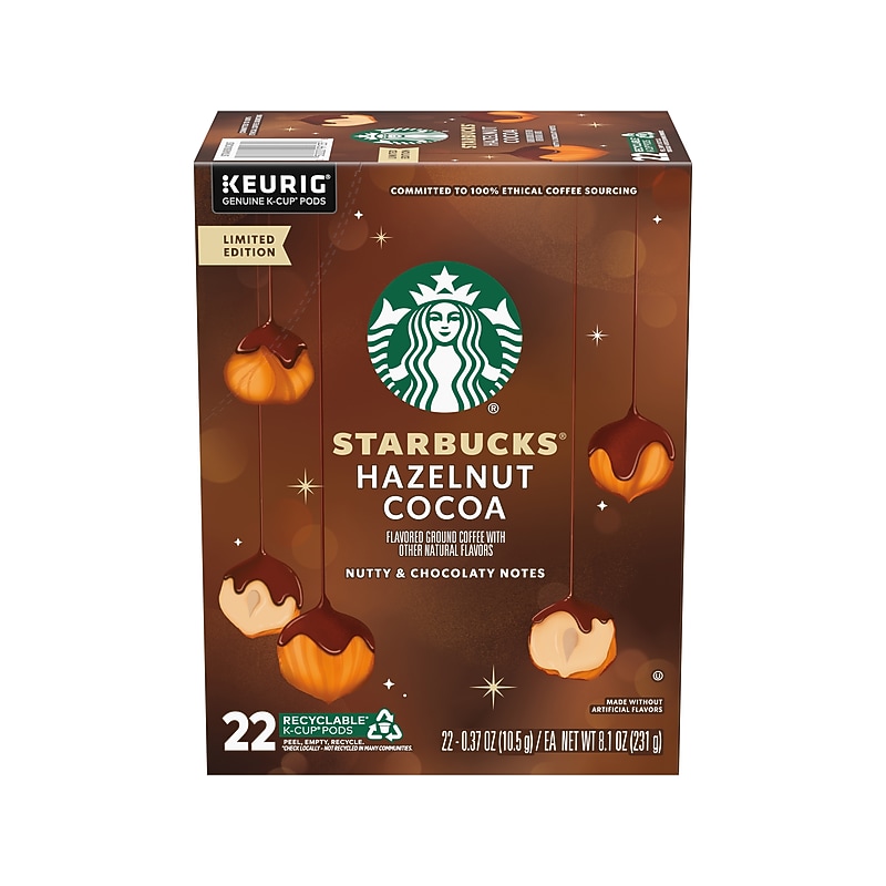 Starbucks Hazelnut Cocoa Coffee Keurig K-Cup Pods, 22/Box (12593996) image 1