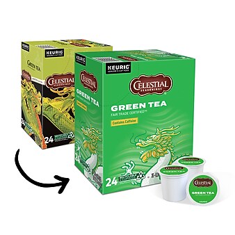 Celestial Seasonings Green Tea, Keurig® K-Cup® Pods, 24/Box (14734)