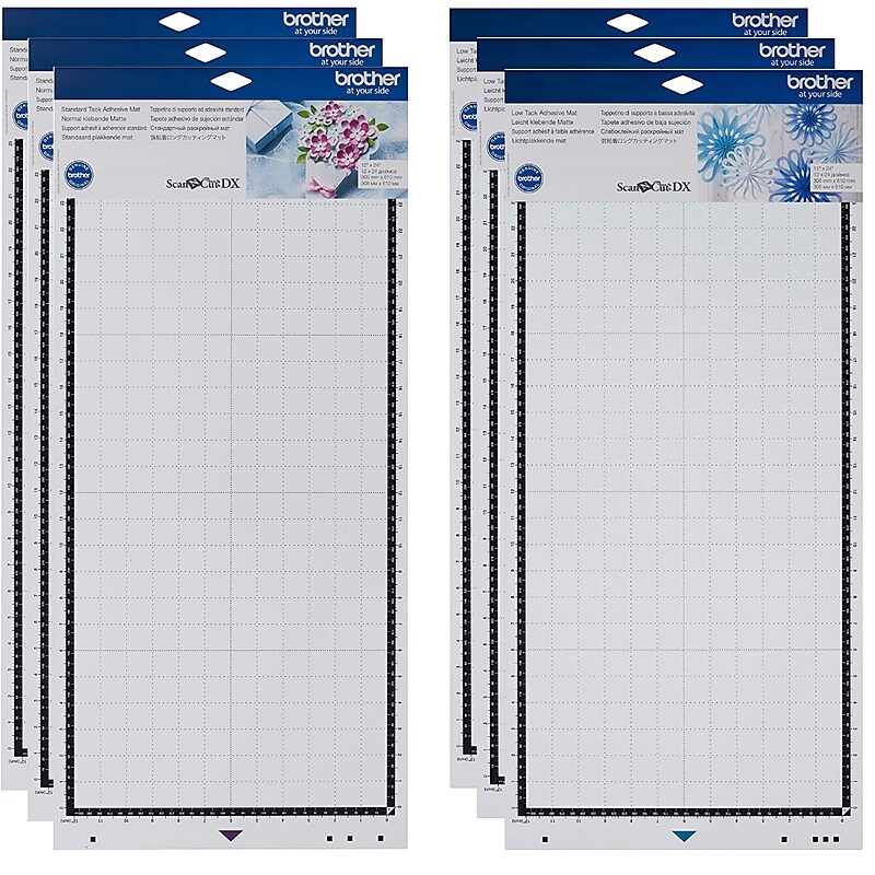 Brother ScanNCut DX Adhesive Cutting Mats, 12" x 24" (CADXLGMATS-STP) image 1