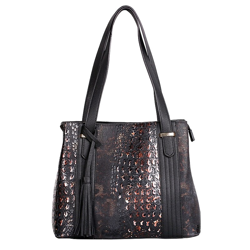 Karla Hanson Eva Canvas Tote Bag, Black (80106BLACK) image 1