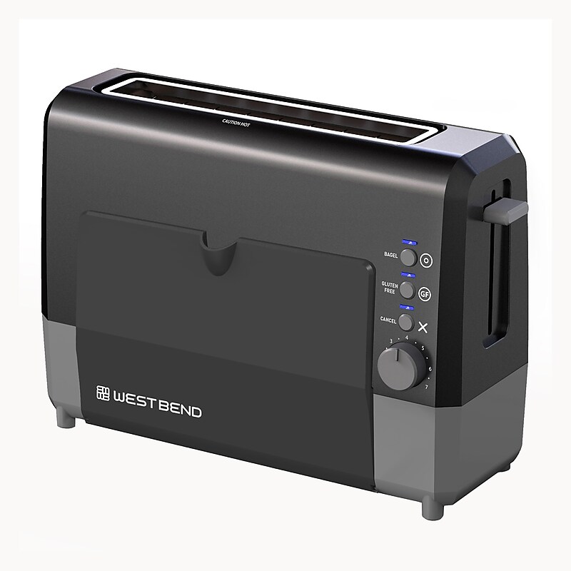 West Bend 2-Slice Pop-Up Toasters, Black (77224) image 1