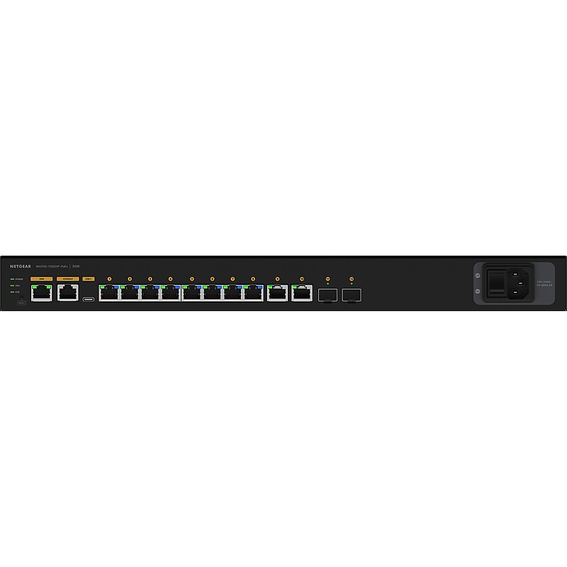 Netgear AV Line 10-Port Gigabit Ethernet Managed Switch, Black (GSM4212PX-100NAS) image 1