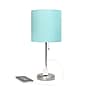 Simple Designs 19.5" LED Table Lamp, Brushed Steel/Aqua Shade (LT2024-AQU-CCLB)~#|#~1AF6860B-77FB-423E-B2D14484E8A613D2_sc7