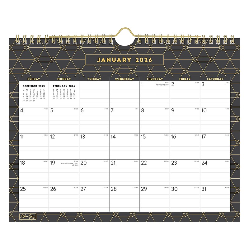 2026 Blue Sky Blue Sky 11" x 8.75" Monthly Wall Calendar, Tavi (158012) image 1