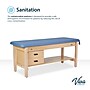 Aristo Wood H-Brace Physician Exam Table with Shelf, 2 Drawer Cabinet, Paper Cutter, Holder, 500lbs. Capacity, Blue~#|#~1B00ABC4-7909-40B7-96F8750253DB60E7_sc7