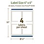 Avery Dissolvable Square Multipurpose Labels, 4" x 4", Off-white, 40/Pack (94100)~#|#~1B027E9B-F519-49BD-949CF70D432D05B0_sc7