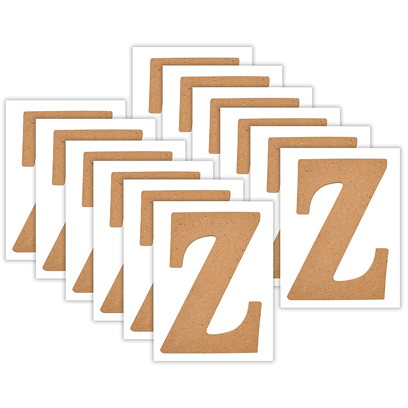 Plaid MDF Letters, 5", Brown Oxide, 12/Pack (PDE63579-12) image 1