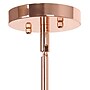 Lalia Home 1-Light 9.25" Farmhouse Hanging Cylindrical Clear Glass LED Pendant Fixture with Accents, Rose Gold (LHP-3002-RG)~#|#~1B110AD7-83C1-461B-869075FCA9C51A75_sc7