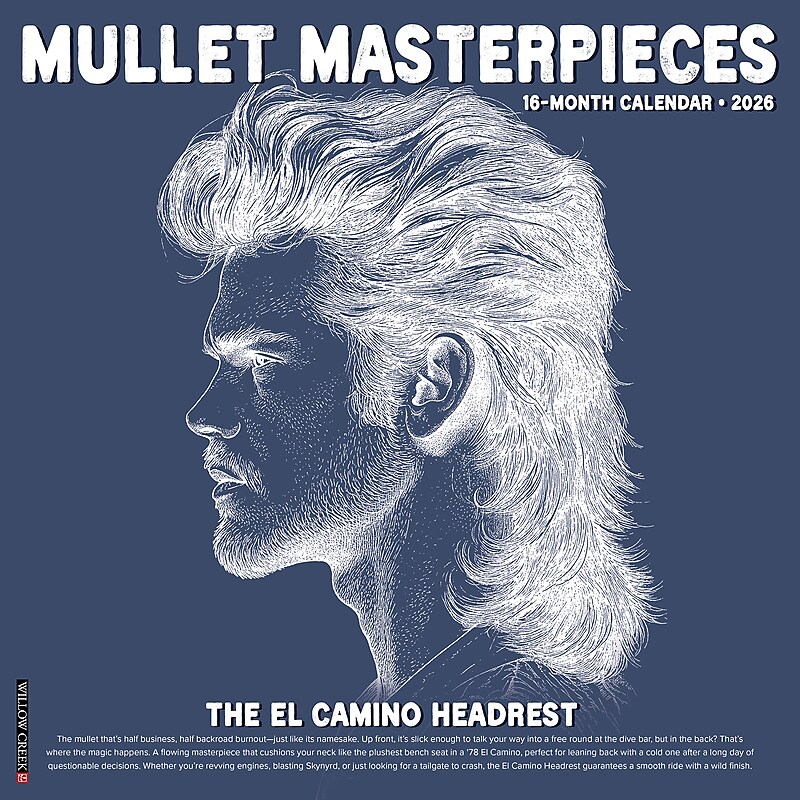 2026 Willow Creek Mullet Masterpieces 12" x 12" Monthly Wall Calendar (55977) image 1