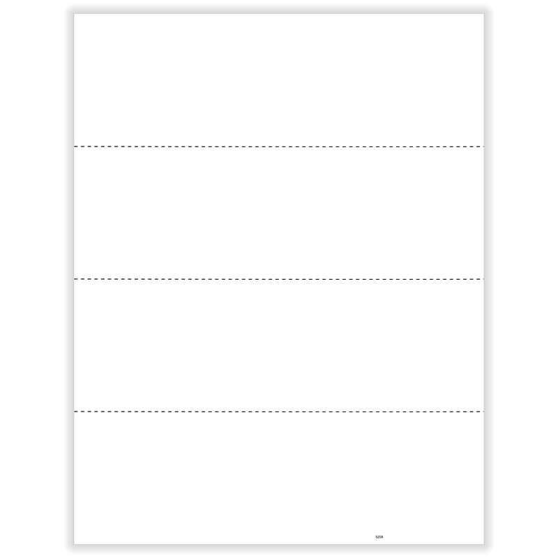 ComplyRight 2025 W-2 Blank Tax Form, 4-Up (Horizontal), with Backer Instructions, Pack of 500 Forms image 1
