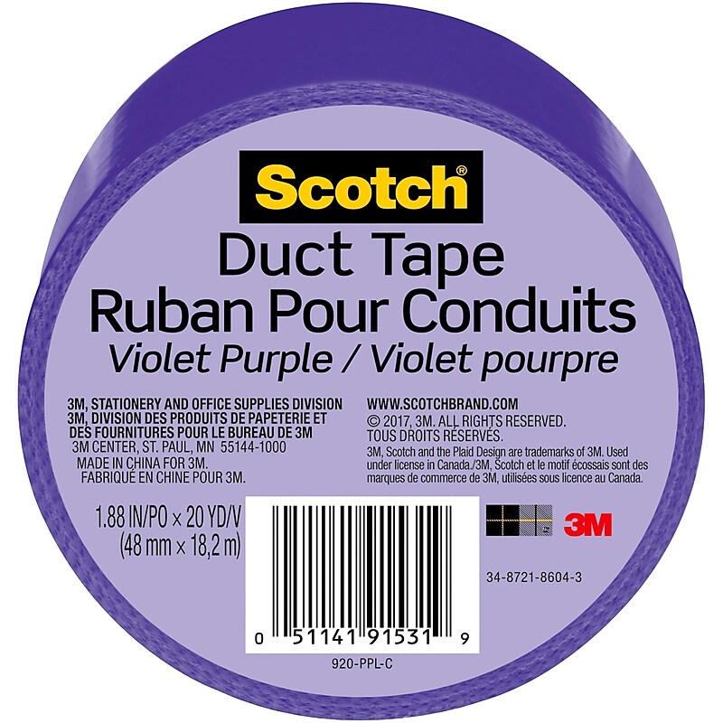 Scotch Duct Tape, 1.88" x 20 yds., Purple (920-PPL-C) image 1