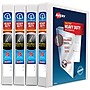 Avery Heavy Duty 1" 3-Ring View Binders, Slant Ring, White, 4/Pack (79780)~#|#~1B269D9B-FB74-4664-A00DCD416812F8F4_sc7
