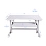 Rocelco 32" Height Adjustable Standing Desk Converter, Tall Sit Stand Up Retractable Keyboard Riser, White (R EADRW)~#|#~1B274AEE-BBAD-4FEB-8C7DCA31EF9AFD6C_sc7