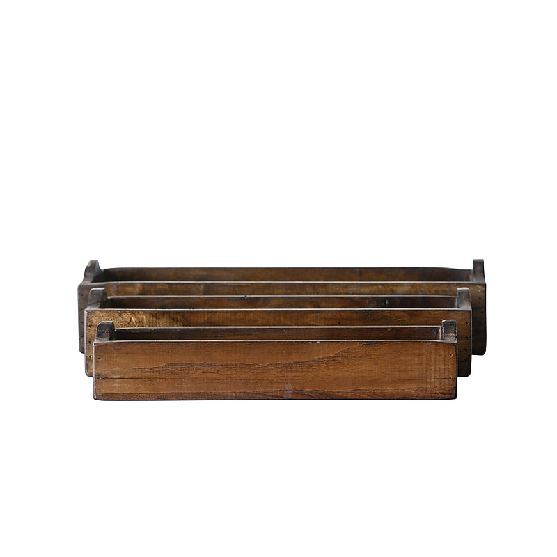 Storied Home Set of 3 Found Wood Boxes (each one will vary) (DA9063) image 1
