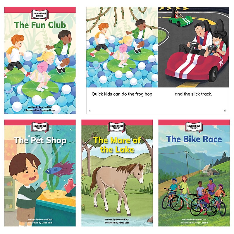 Creative Teaching Sound-It-Out Stories Decodable Readers Picture Book Set 1, 18 Books/Set image 1
