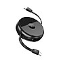 Function101 2-in-1 3.6 ft. Retractable USB-C Cable with Wireless Charger, Black (F101-RCBL2)~#|#~1B2B1288-F343-4E31-BC93DCC532AB5887_sc7