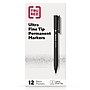 TRU RED™ Pen Permanent Markers, Ultra Fine Tip, Black, 12/Pack (TR54534)~#|#~1B2C5B23-7A12-47B8-968E28D2FC91F99B_sc7