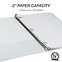 Samsill Earth's Choice Plant-Based  Durable 1/2" View Binder, 3-Ring , Made in USA, White (18917)~#|#~1B30E45B-C763-4B4A-82B3A2D5F1504E32_sc7