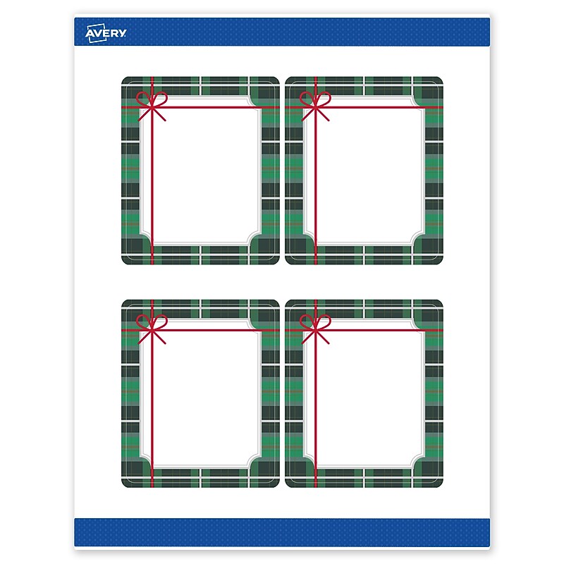 Avery Rectangle Multipurpose Labels, 4" x 3-1/3", White, 40/Pack (19479370405) image 1