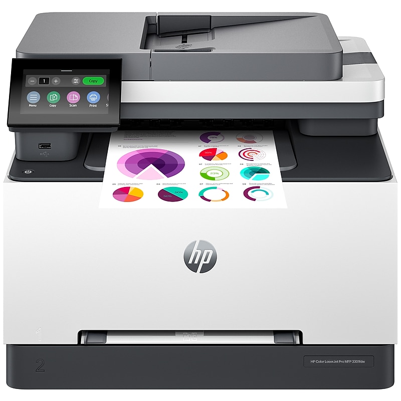 HP LaserJet Pro MFP 3301fdw Wireless Color All-In-One Laser Printer, Print, Scan, Copy, Fax, Best for Office (499Q5F) image 1