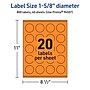 Avery Circle Multipurpose Labels, 1-5/8" Dia., Bright Orange, 800/Pack (94507)~#|#~1B33A627-F6E7-4434-847B3D93D7648AD5_sc7