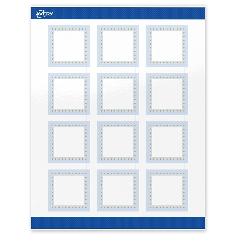 Avery Laser/Inkjet Square Multipurpose Labels, 2" x 2", White, 120/Pack (S00-DME) image 1