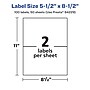 Avery Laser/Inkjet Rectangle Multipurpose Labels, 5-1/2" x 8-1/2", Clear, 100/Box (94229)~#|#~1B354C81-91D1-49C4-B58FA28C7EF111DF_sc7