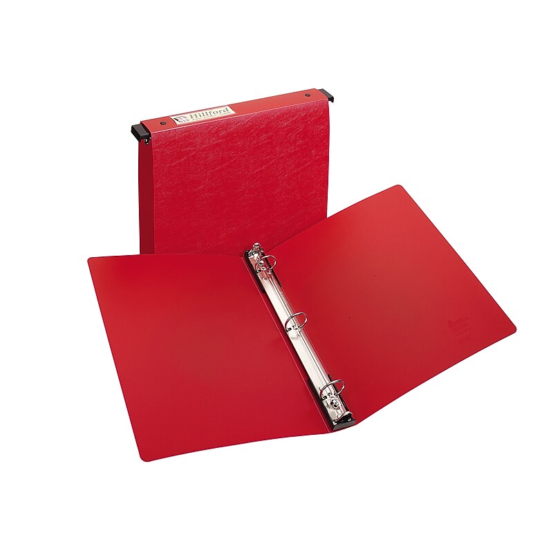 Avery 1" 3-Ring Hanging Binder, Round Ring, Red (14803) image 1