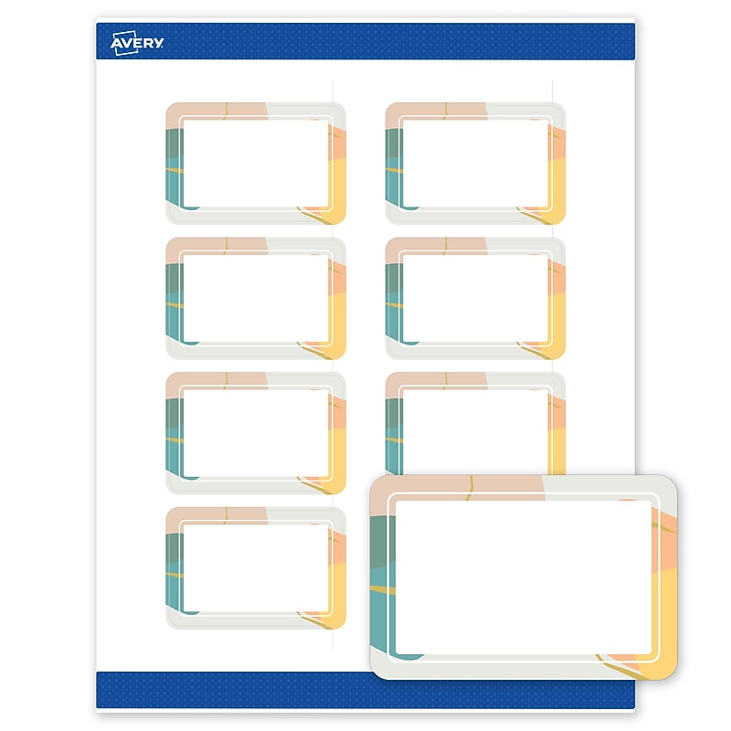 Avery Rectangle Laser/Inkjet Multipurpose Labels, 2" x 3", White, 80/Pack (19479371105) image 1