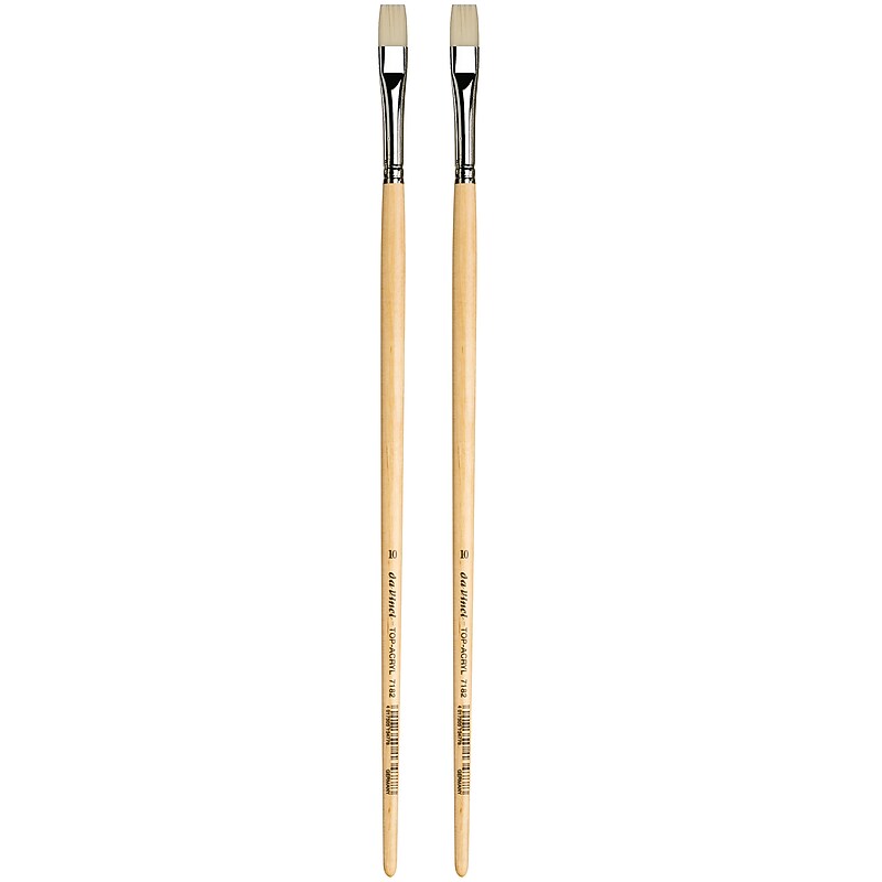 da Vinci TOP-ACRYL Oil and Acrylic Synthetic Bristle, Flat Brush, 2/Bundle (DVXVA718210-2) image 1
