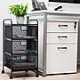 Mind Reader 3-Removable Drawer Multi-Purpose Rolling Storage Cart with Wheels, Metal, Black (3VERTM-BLK)~#|#~1B509494-16FC-4FDE-987CE7295325631B_sc7