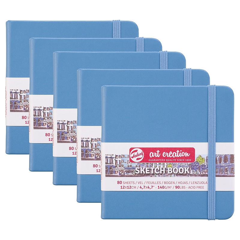 Talens Art Creation 4.7" x 4.7" Sketch Book, 80 Sheets/Book, 5/Bundle (TLN9314214M-5) image 1
