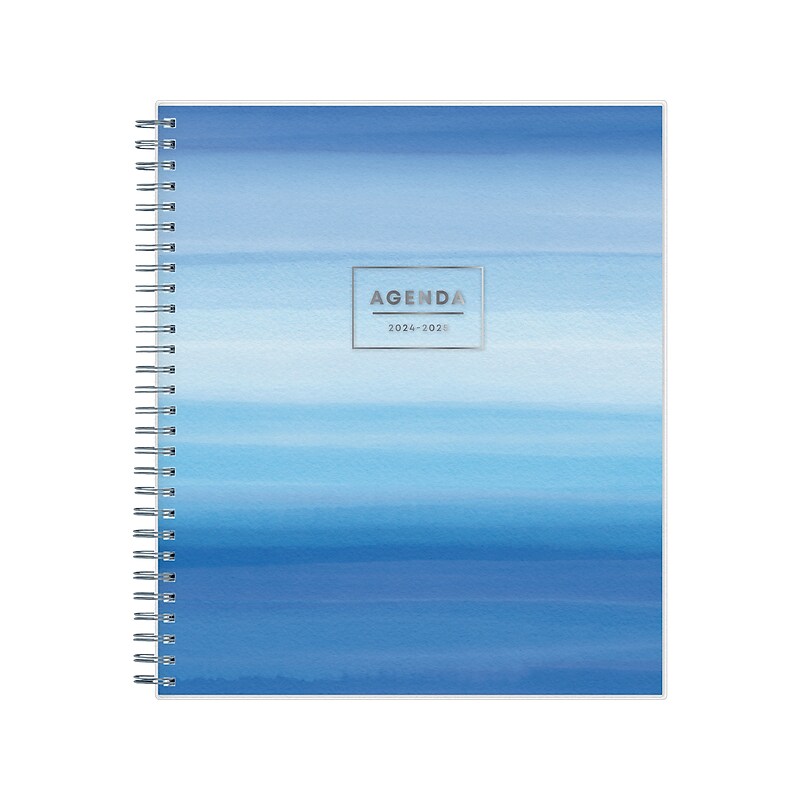 2024-2025 Blue Sky Chanson 8" x 10" Academic Monthly Planner, Plastic Cover, Blue (128693-A25) image 1