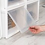 Iris Plastic Storage Bin With Sliding Door, White, 3/Pack (500057)~#|#~1B59B856-6DC5-4E97-BB5BEF951F878C5C_sc7