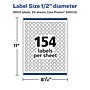 Avery Laser/Inkjet Circle Multipurpose Labels, 1/2" Dia., Clear, 3850/Pack (94503)~#|#~1B5AD585-F2B5-4640-A3C50EB68A59CC91_sc7