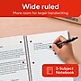 STAPLES 1‑Subject Notebook, 8” x 10.5”, Wide Ruled, 70 Sheets, Assorted Colors~#|#~1B5B4564-1F7A-45CF-B1522836B52B08F8_sc7
